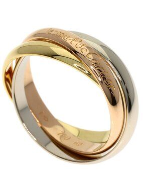 Cartier Trinity 62 Ring 18K Yellow Gold Pink White